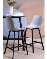 כסא בר כחול/אפור משענת גב דגם BOLY