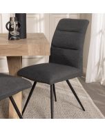 כסא פינת אוכל אפור כהה בד דגם מיילי