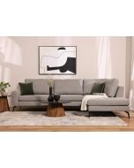 ספה פינתית 290 ס"מ ימין בד בגוון אפור דגם קליפסה