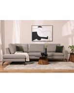 ספה פינתית שמאל 290 ס"מ בד בגוון אפור דגם קליפסה