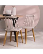 כסא פינת אוכל קרם פלסטיק דגם ASTONO