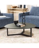 שולחן סלון זכוכית אפור כהה 107*107 ס"מ דגם דברו