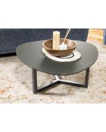 שולחן סלון זכוכית אפור כהה 89*89 ס"מ דגם דברו