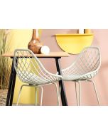 כסא בר פלסטיק ירוק משענת גב דגם NET