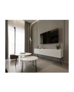 סט מזנון רוחב 1.8 מטר וזוג שולחנות לסלון קולקציית שלג