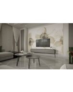 סט מזנון רוחב 1.8 מטר וזוג שולחנות לסלון קולקציית בטון כהה