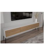 מזנון לסלון 1.8 מטר קולקציית לבן משולב