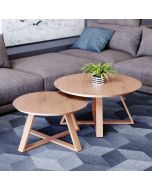 זוג שולחנות לסלון דגם יופיטר פורניר אלון