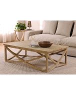 שולחן סלון מלבני 140 ס"מ עץ אשוח בגוון טבעי דגם מרקו