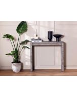 קונסולה 90 ס"מ עץ אשוח ממוחזר בגוון אפור מעושן דגם אורלינס