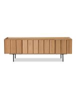 מזנון 160 ס"מ 3 דלתות MDF ופורניר אלון בגוון טבעי דגם קיוב