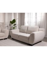 ספה דו מושבית 193 ס"מ בד בגוון קרם דגם אדונה