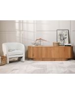 מזנון 190 ס"מ  4 דלתות פורניר אלון בגוון טבעי דגם מגנום