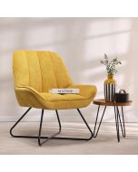 כורסא בד בגוון צהוב דגם גרוב