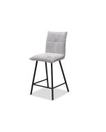 כסא בר בד בגוון אפור בהיר דגם קנולי