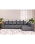 ספה פינתית 300 ס"מ בוקסי ימין בד בגוון כחול ג'ינס