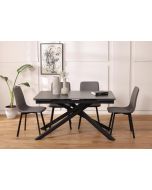 שולחן אוכל נפתח אפור קרמיקה 90*140 ס"מ דגם מיניס