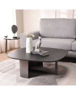 שולחן סלון 95*95 ס"מ פורניר בגוון שחור דגם טוקיו