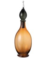 אגרטל זכוכית גדול חום  דגם דקו