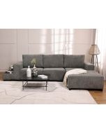 ספה פינתית ימין 300 ס"מ בד אפור/ירוק דגם היידי