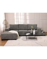 ספה פינתית שמאל 300 ס"מ בד אפור/ירוק דגם היידי