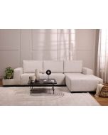 ספה פינתית ימין 300 ס"מ בד אבן דגם היידי