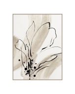 ציור 120*90 ס"מ גוון בז' פרחים דגם פלור2