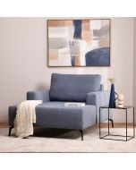 כורסאת שזלונג בד בגוון כחול דגם מקס