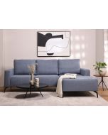 ספה פינתית ימין 240 ס"מ בד בגוון כחול דגם מקס