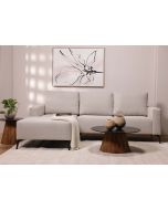 ספה פינתית שמאל 240 ס"מ בד בגוון אבן דגם מקס