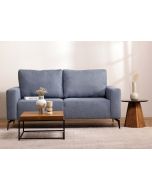 ספה דו מושבית 180 ס"מ בד בגוון כחול דגם מקס