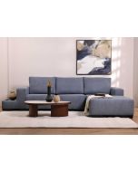 ספה פינתית ימין 300 ס"מ בד כחול כהה דגם היידי