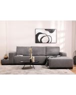 ספה פינתית ימין 300 ס"מ בד אפור כהה דגם היידי