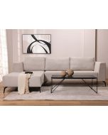 ספה פינתית שמאל 300 ס"מ בד בגוון אבן דגם ג'ניס