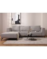 ספה פינתית שמאל 300 ס"מ בד בגוון אפור בהיר דגם ג'ניס