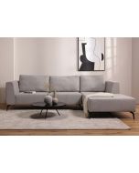 ספה פינתית ימין 300 ס"מ בד בגוון אפור בהיר דגם ג'ניס