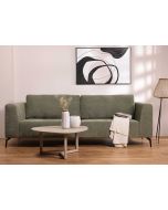 ספה תלת מושבית 240 ס"מ בד בגוון אפור/ירוק דגם ג'ניס