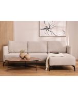 ספה פינתית 240 ס"מ ימין בד בגוון אבן דגם קווין