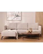 ספה פינתית 240 ס"מ שמאל בד בגוון אבן דגם קווין