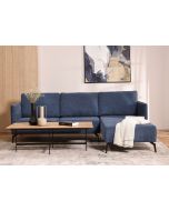 ספה פינתית 240 ס"מ ימין בד בגוון כחול דגם קווין