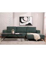 ספה פינתית ימין 270 ס"מ בד בגוון ירוק דגם ריילי