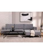 ספה פינתית ימין 270 ס"מ בד בגוון אפור דגם ריילי