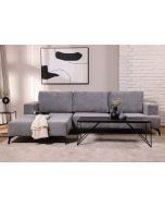 ספה פינתית שמאל 270 ס"מ בד בגוון אפור דגם ריילי