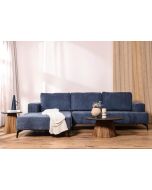 ספה פינתית שמאל 270 ס"מ בד בגוון כחול דגם ריילי