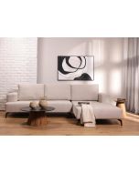 ספה פינתית ימין 270 ס"מ בד בגוון אבן דגם ריילי