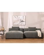 ספה פינתית שמאל 145*260 ס"מ בד בגוון ירוק דגם פופ