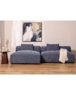 ספה פינתית שמאל 145*260 ס"מ בד בגוון כחול דגם פופ