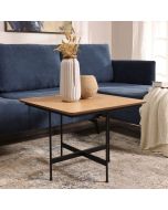 שולחן סלון מרובע 60*60 פורניר אלון טבעי דגם נונו