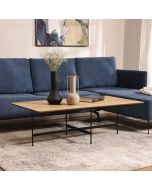 שולחן סלון 70*130 פורניר אלון טבעי דגם נונו