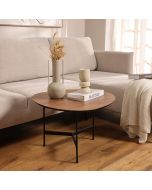 שולחן סלון אובלי 90*110 פורניר אגוז דגם מימי